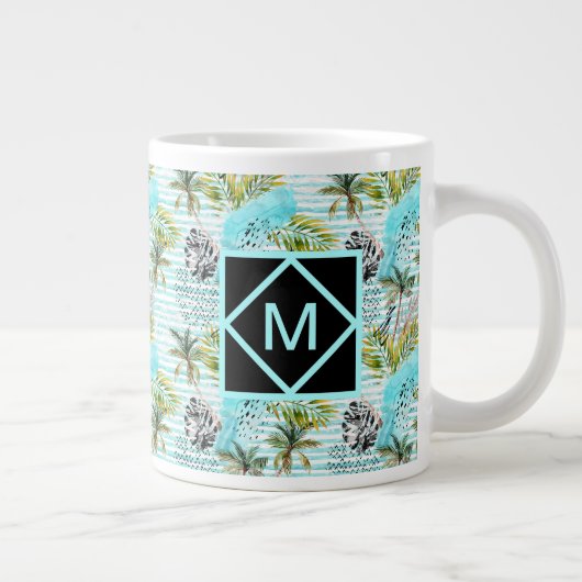 Abstraktes Wasserfarbenmuster Jumbo-Tasse (Rechts)