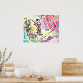 Abstraktes Wasserfarbenposter Nr. 1 Poster (Küche)