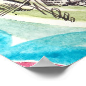 Abstraktes Wasserfarbenposter Nr. 1 Poster (Ecke)