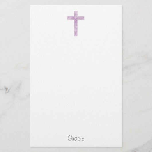 Abstraktes Wasserfarbkreuz Briefpapier (Vorderseite)