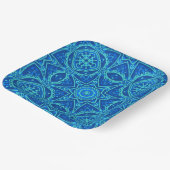 Abstraktes Wasserfarbmuster - Denim Blue Pappteller (Gewinkelt)