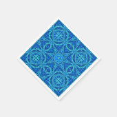 Abstraktes Wasserfarbmuster - Denim Blue Serviette (Ecke)