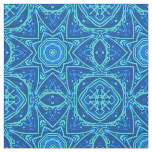 Abstraktes Wasserfarbmuster - Denim Blue Stoff