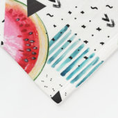 Abstraktes Wassermelone-Muster Fleecedecke (Ecke)