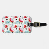 Abstraktes Wassermelone-Muster Gepäckanhänger (Vorderseite horizontal)