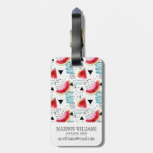 Abstraktes Wassermelone-Muster Gepäckanhänger (Rückseite vertikal)