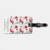 Abstraktes Wassermelone-Muster Gepäckanhänger (Rückseite horizontal)