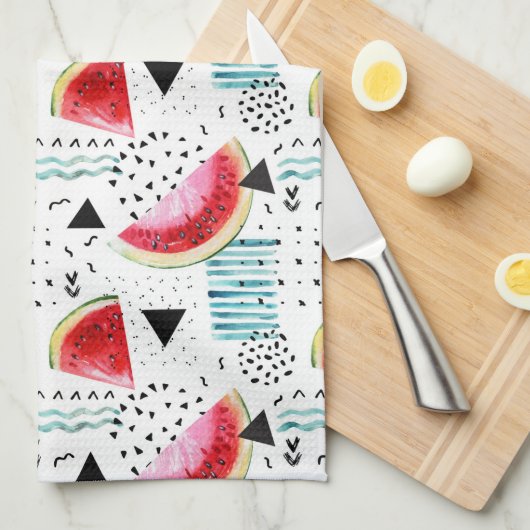 Abstraktes Wassermelone-Muster Handtuch (Viertel Falte)