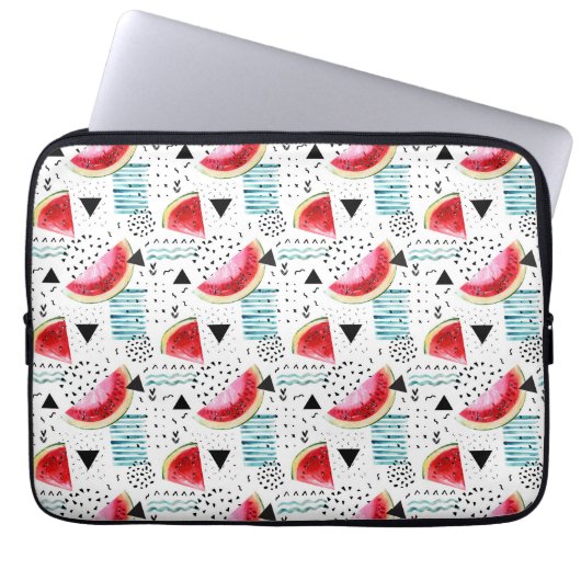 Abstraktes Wassermelone-Muster Laptopschutzhülle (Vorderseite)