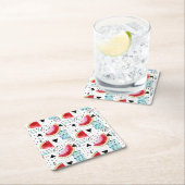 Abstraktes Wassermelone-Muster Rechteckiger Pappuntersetzer (Vor Ort)