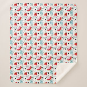 Abstraktes Wassermelone-Muster Sherpadecke