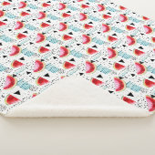 Abstraktes Wassermelone-Muster Sherpadecke (3/4)