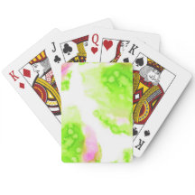 Abstraktes Watercolor-Design. Rosa und grüne Farbe