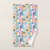 Abstraktes Watercolor-Form-Muster Badhandtuch Set (Handtuch)