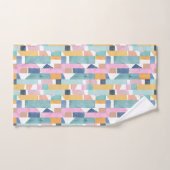 Abstraktes Watercolor-Form-Muster Badhandtuch Set (Handtuch)