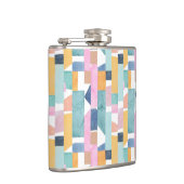 Abstraktes Watercolor-Form-Muster Flachmann (Rechts)