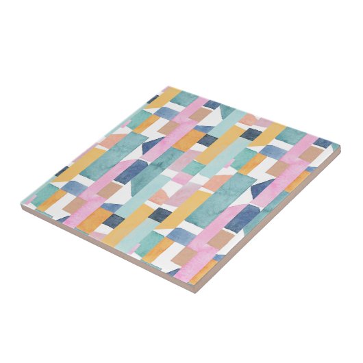 Abstraktes Watercolor-Form-Muster Fliese (Seite)