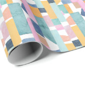 Abstraktes Watercolor-Form-Muster Geschenkpapier (Rolleneckpunkt)