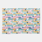 Abstraktes Watercolor-Form-Muster Geschirrtuch (Horizontal)