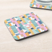 Abstraktes Watercolor-Form-Muster Getränkeuntersetzer (Linke Seite)