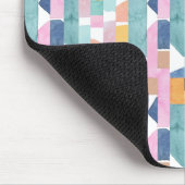 Abstraktes Watercolor-Form-Muster Mousepad (Ecke)