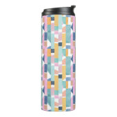 Abstraktes Watercolor-Form-Muster Thermosbecher (Nach links gedreht)