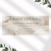 Abstraktes Watercolor Gold Circles Salon Opening Banner