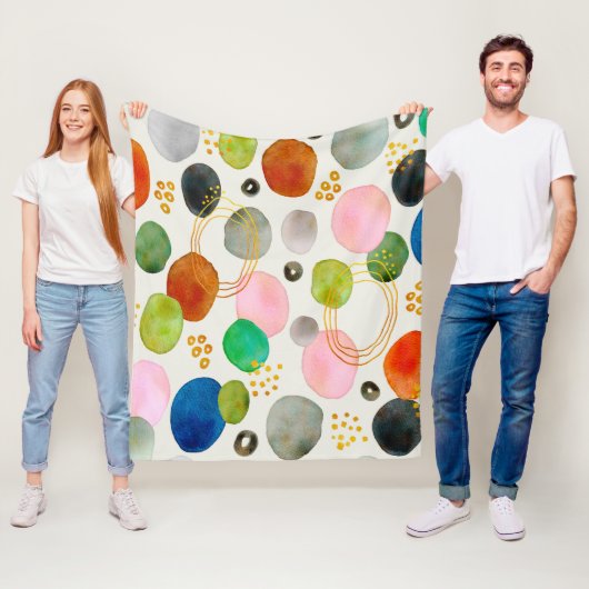 Abstraktes Watercolor Gold Glitzer Kunst, Dichtung Fleecedecke (Beispiel)