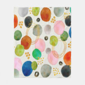 Abstraktes Watercolor Gold Glitzer Kunst, Dichtung Fleecedecke (Vorderseite)