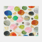 Abstraktes Watercolor Gold Glitzer Kunst, Dichtung Fleecedecke (Vorderseite (Horizontal))