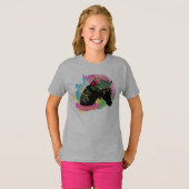 Abstraktes Watercolor Illustriertes Pferdedesign T-Shirt (Vorne ganz)