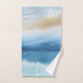 Abstraktes Watercolor Lake Design Badhandtuch Set (Handtuch)
