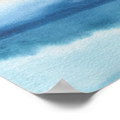 Abstraktes Watercolor Lake Design Poster (Ecke)