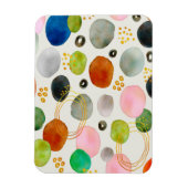 Abstraktes Watercolor Pebble Gold Glitzer Art Magnet (Vertikal)