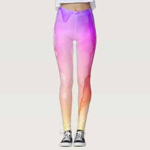 *~* abstraktes Watercolor-Rosa-Veilchen Ombre Leggings