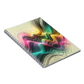Abstraktes Wave Art Notebook Notizblock (Rechte Seite)