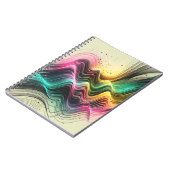 Abstraktes Wave Art Notebook Notizblock (Linke Seite)