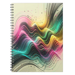 Abstraktes Wave Art Notebook Notizblock