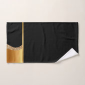ABSTRAKTES WAVE BLACK GOLD 2 BADEZIMMER TOWEL SET (Handtuch)