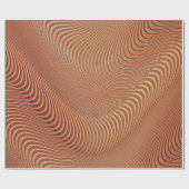 Abstraktes Wavy Art Wrapping Paper Geschenkpapier (Flach)