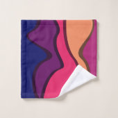 Abstraktes Wavy Blanket-Design Badhandtuch Set (Waschlappen)
