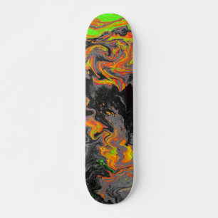 Abstraktes Wavy-Holografisches Irisiertes Muster Skateboard