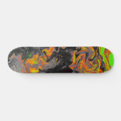 Abstraktes Wavy Holographic Iridescent Pattern Skateboard (Horizontal)