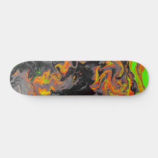 Abstraktes Wavy Holographic Iridescent Pattern Skateboard (Horizontal)