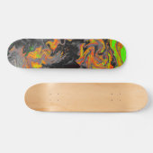 Abstraktes Wavy Holographic Iridescent Pattern Skateboard (Horizontal)