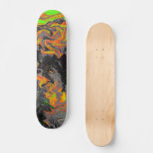 Abstraktes Wavy Holographic Iridescent Pattern Skateboard (Vorderseite)