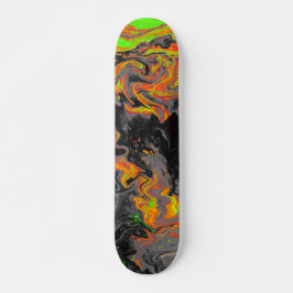 Abstraktes Wavy Holographic Iridescent Pattern Skateboard