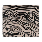 Abstraktes Wavy Strip Cutting Board Schneidebrett (Vorderseite)
