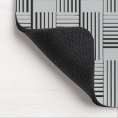 Abstraktes Weave auf Silbergrau Mousepad (Ecke)
