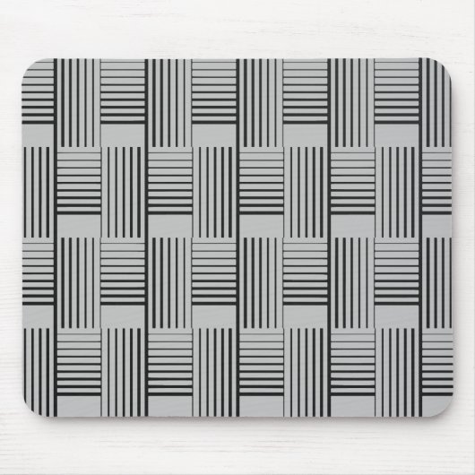 Abstraktes Weave auf Silbergrau Mousepad (Vorne)